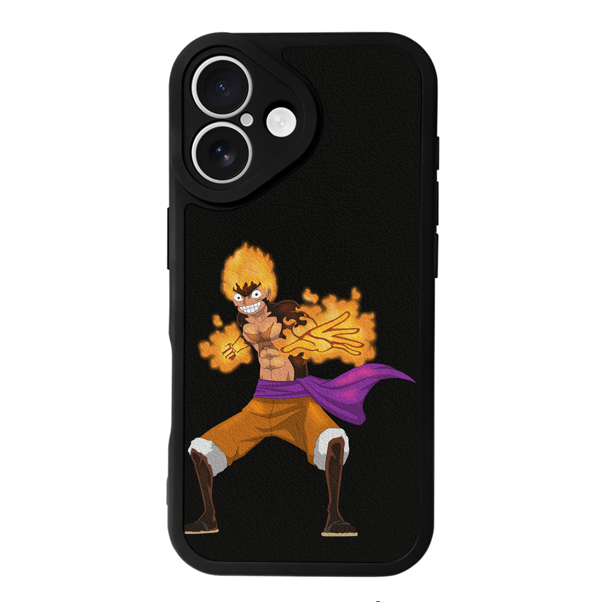 （画像用） ワンピース モンキー・D・ルフィ ONE PIECE Monkey D. Luffy 【iPhone 16シリーズ対応】シリコンスマホケース（レザー調） 材質：シリコン